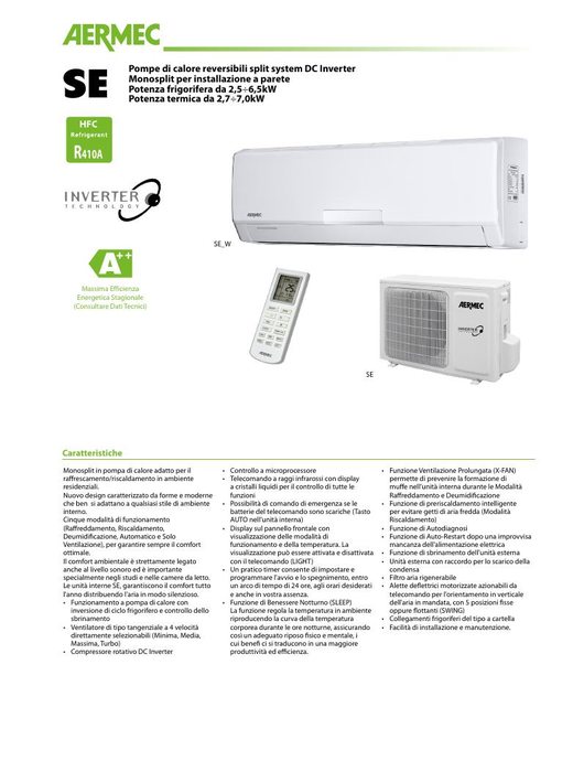 Aermec SE - Pompe di calore split system
